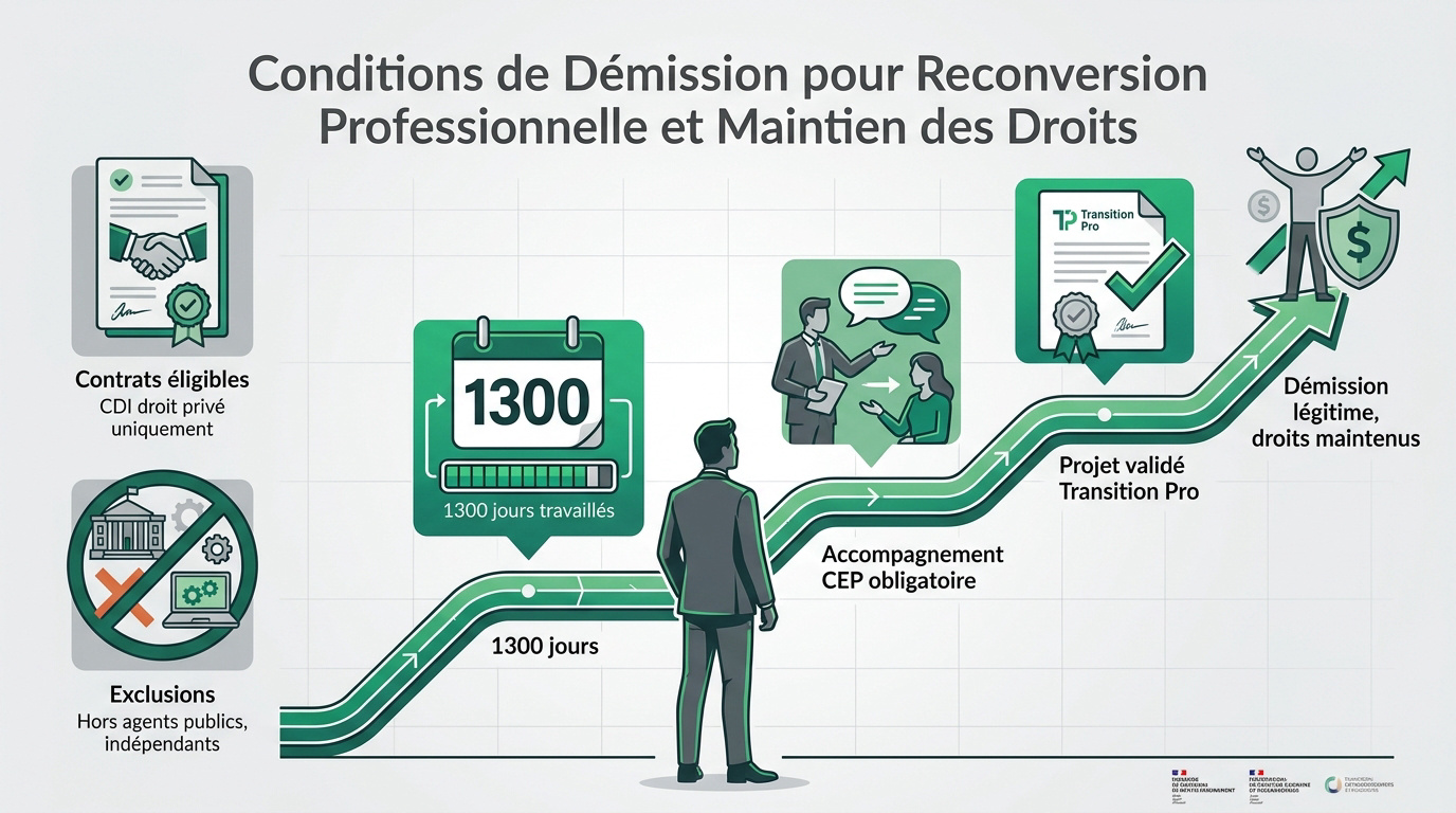 Conditions de démission pour reconversion professionnelle