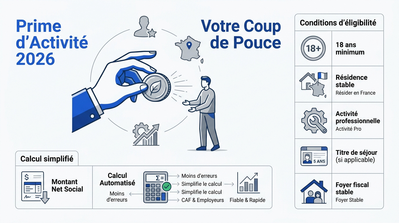 Simulation du montant de la prime d'activité 2026
